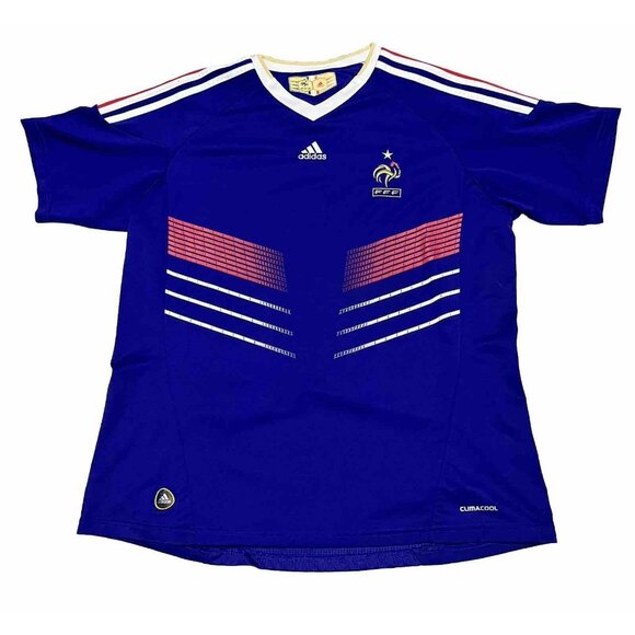adidas Other - Adidas FFF France 2009/2010 Home Football Soccer Jersey Shirt Blue Youth XL